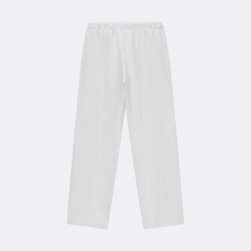 White pants on a white background