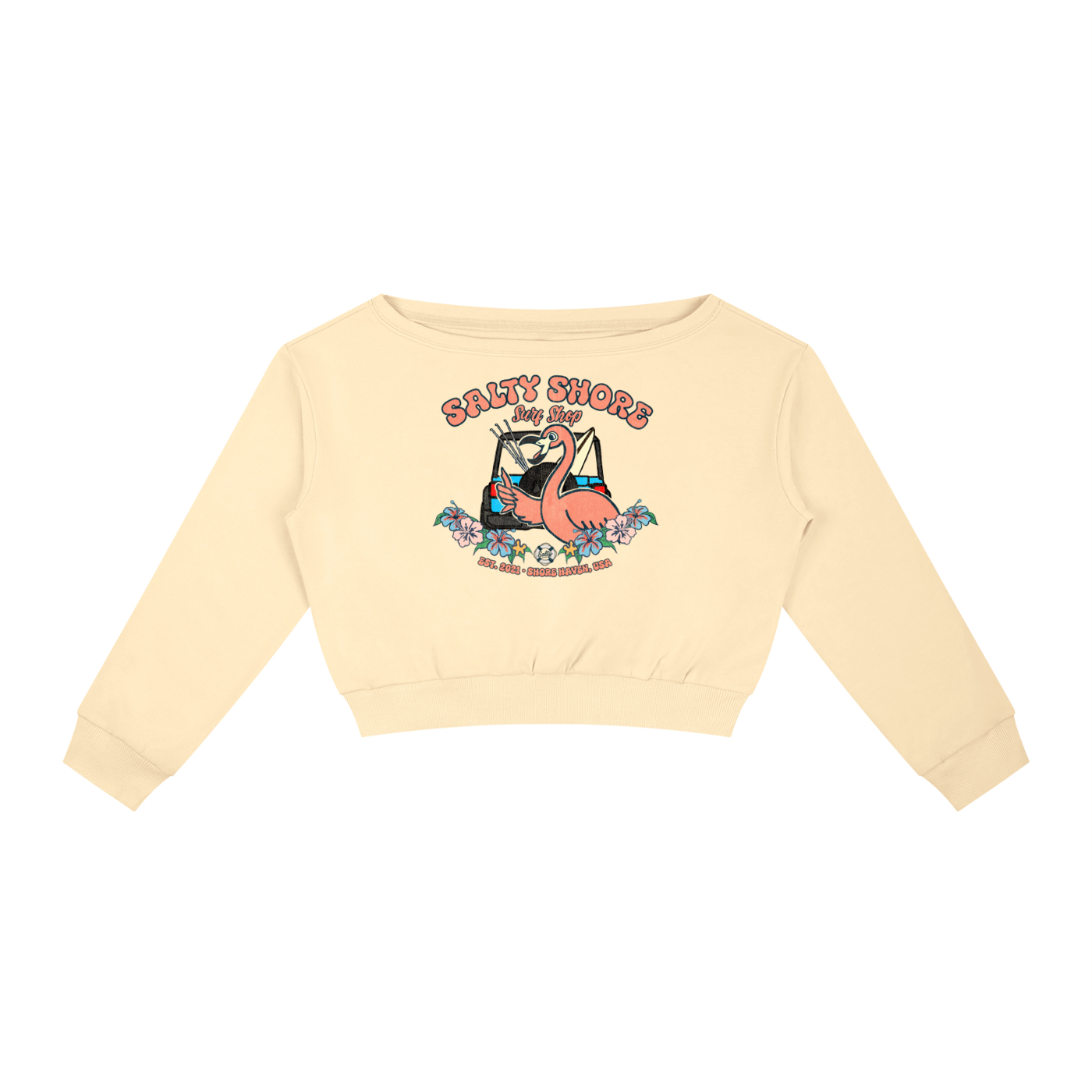 Retro Flamingo Baby-Crew