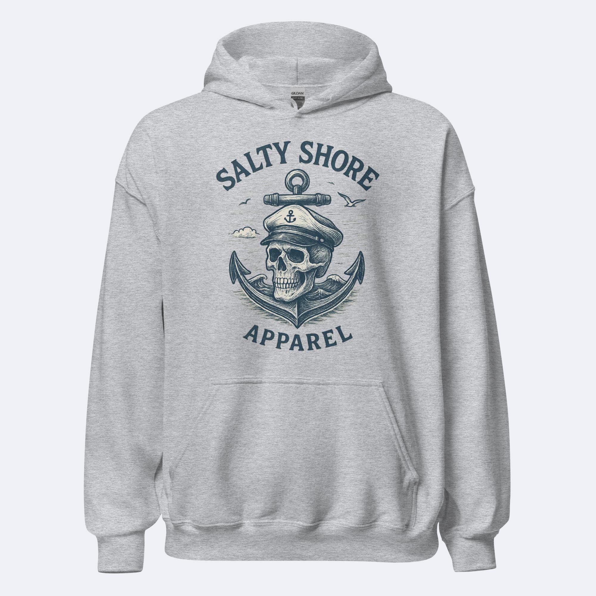 Salty Shore Apparel Anchored Skull Hoodie Anchored Skull Hoodie