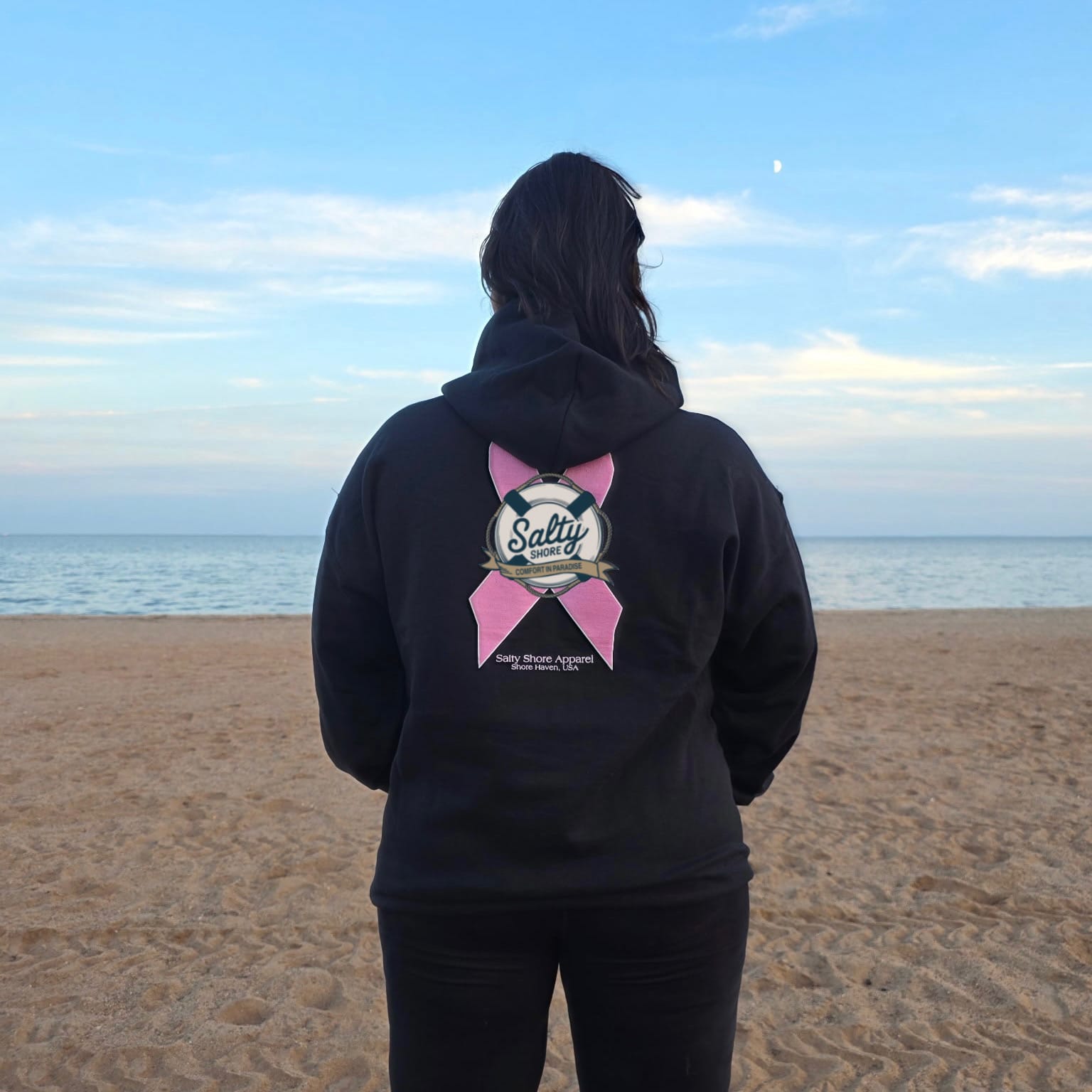 Salty Shore Apparel Breast Cancer Awareness Hoodie Breast Cancer Awareness Hoodie