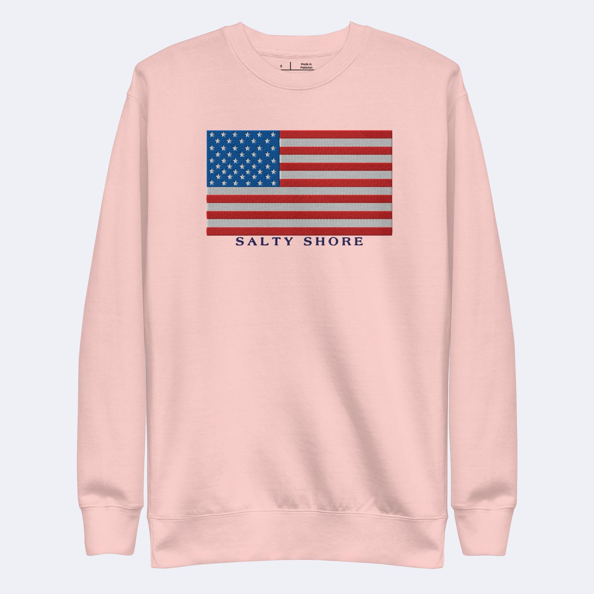 Salty Shore Apparel LLC USA Embroidered Sweatshirt USA Embroidered Sweatshirt