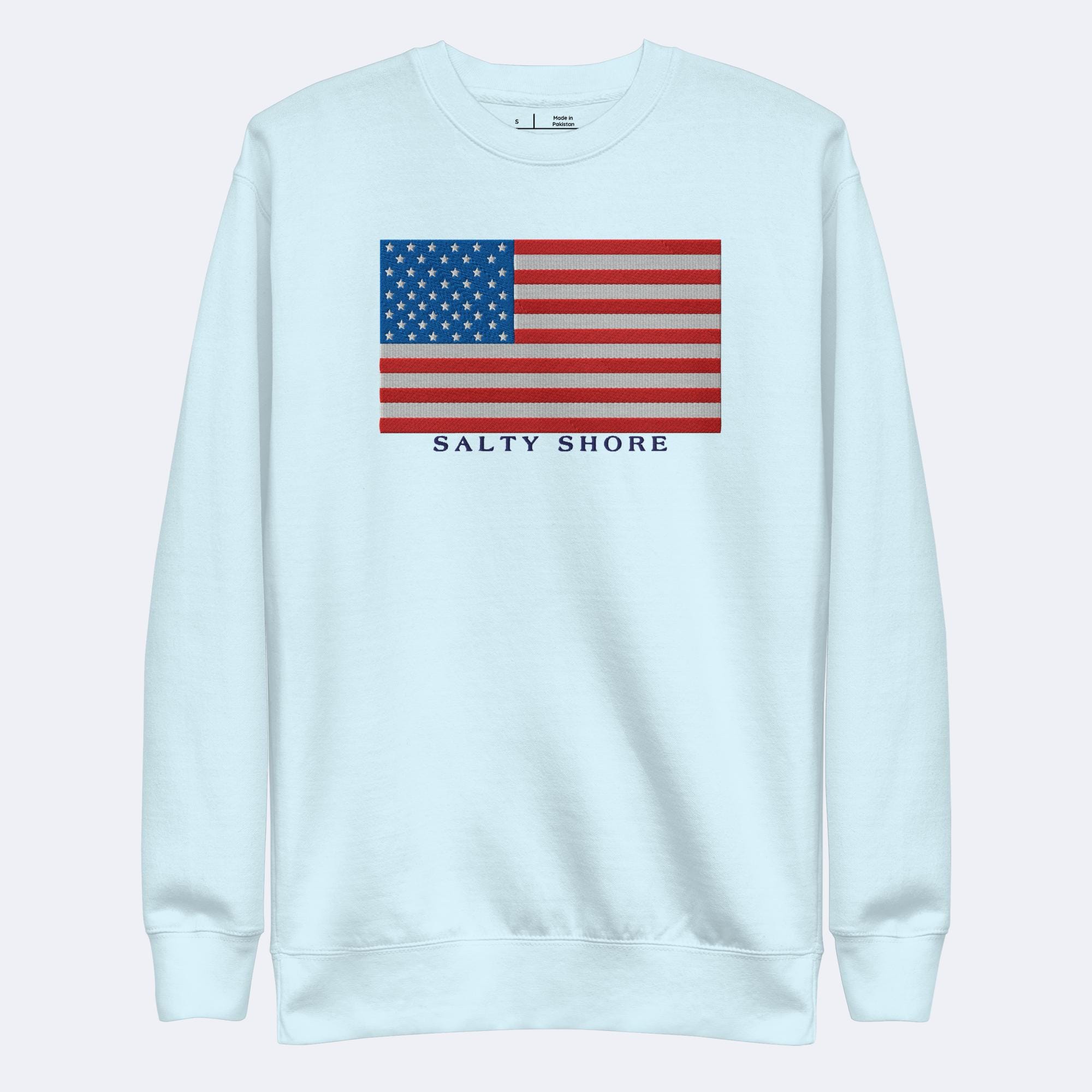 Salty Shore Apparel LLC USA Embroidered Sweatshirt USA Embroidered Sweatshirt