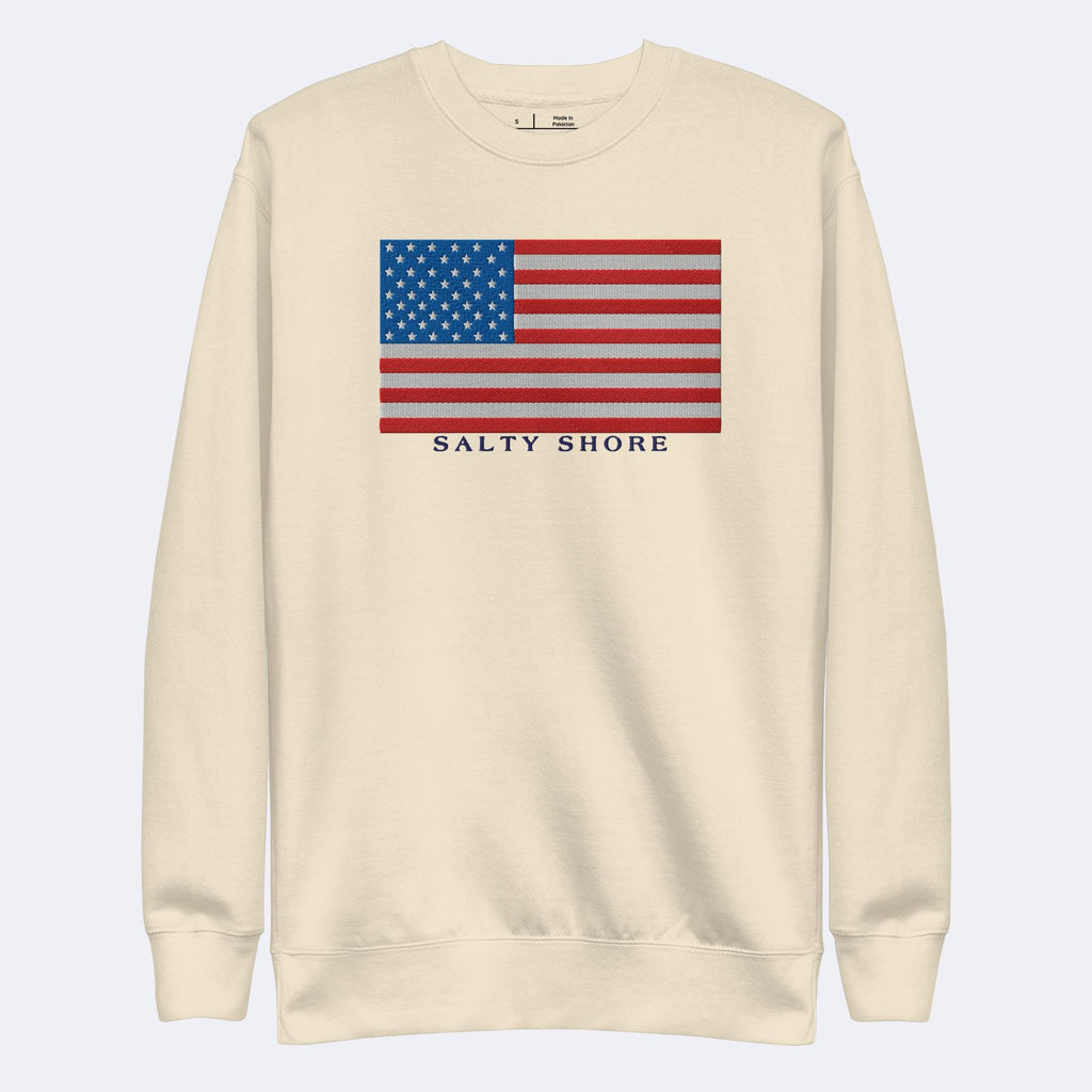 Salty Shore Apparel LLC USA Embroidered Sweatshirt USA Embroidered Sweatshirt