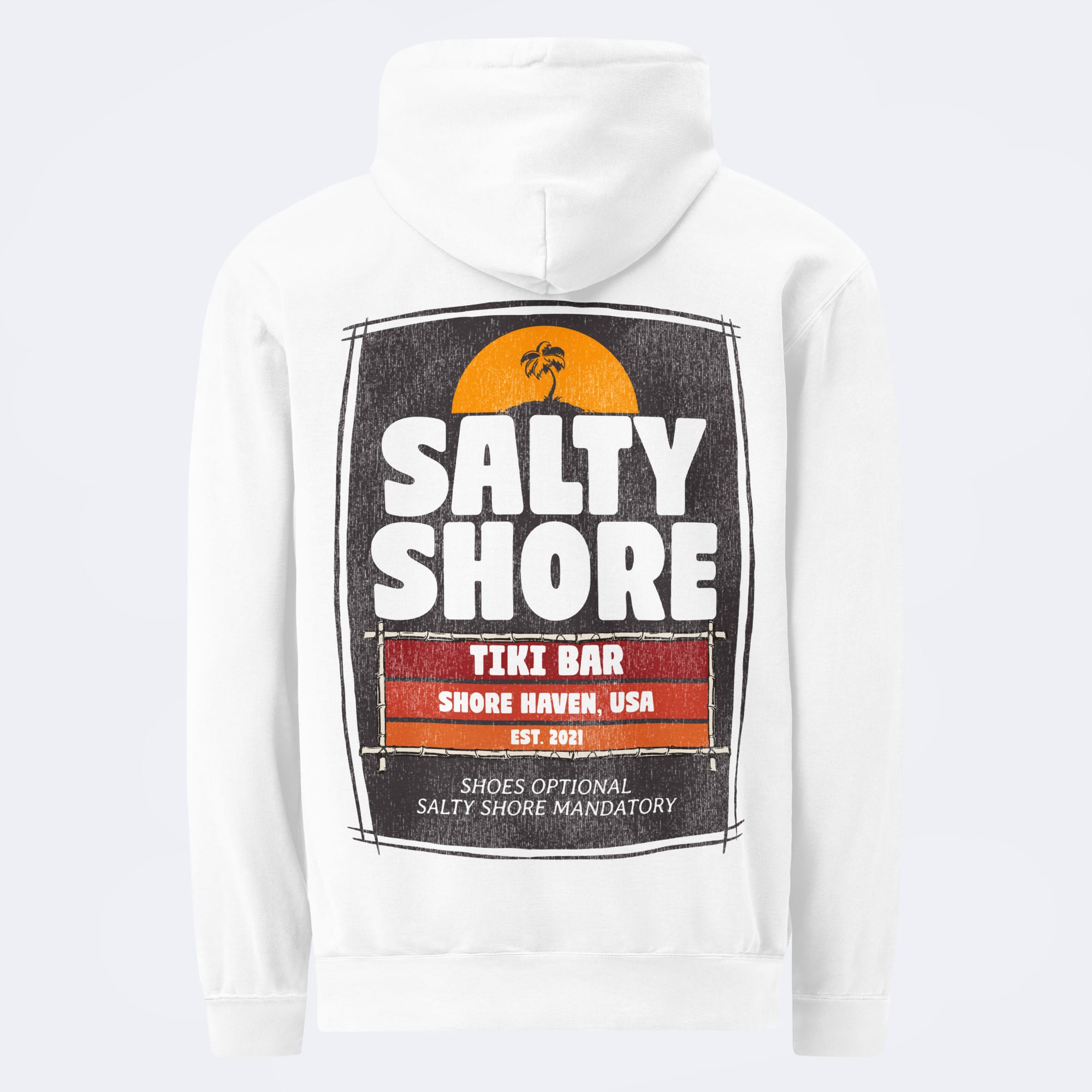 Salty Shore Apparel LLC Weathered Tiki Bar Hoodie Weathered Tiki Bar Hoodie