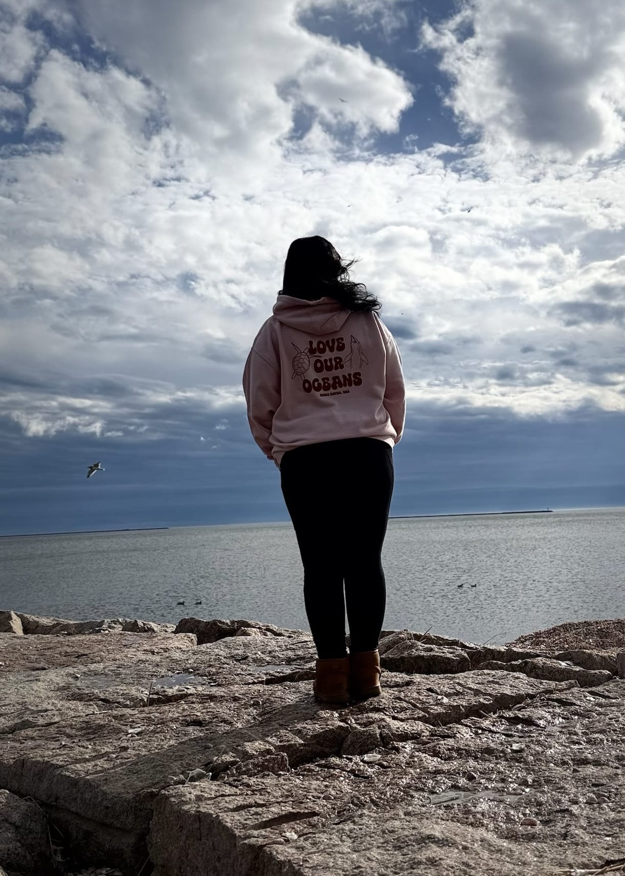 Salty Shore Apparel Love Our Oceans Heavyweight Hoodie Love Our Oceans Heavyweight Hoodie