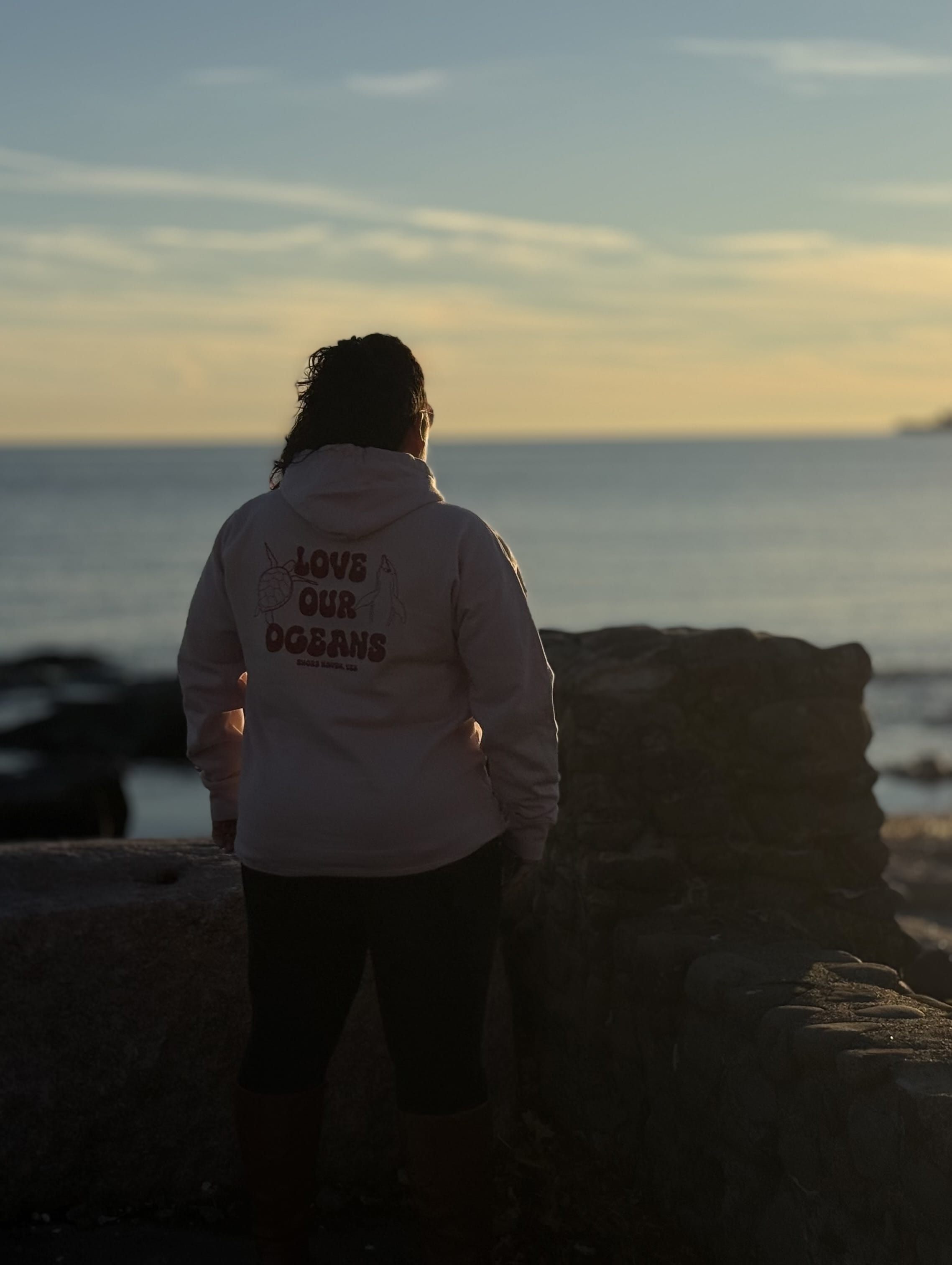 Salty Shore Apparel Love Our Oceans Heavyweight Hoodie Love Our Oceans Heavyweight Hoodie