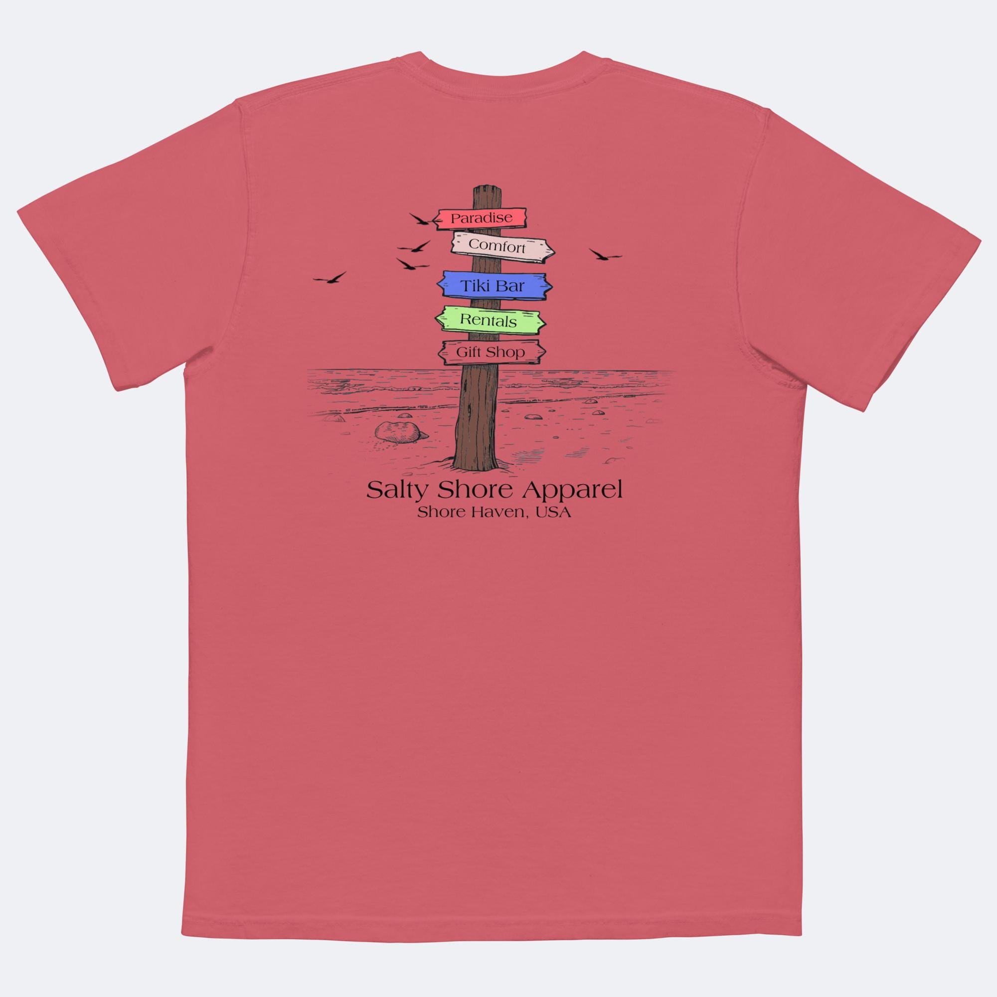 Salty Shore Apparel Paradise Directory Tee Paradise Directory Tee