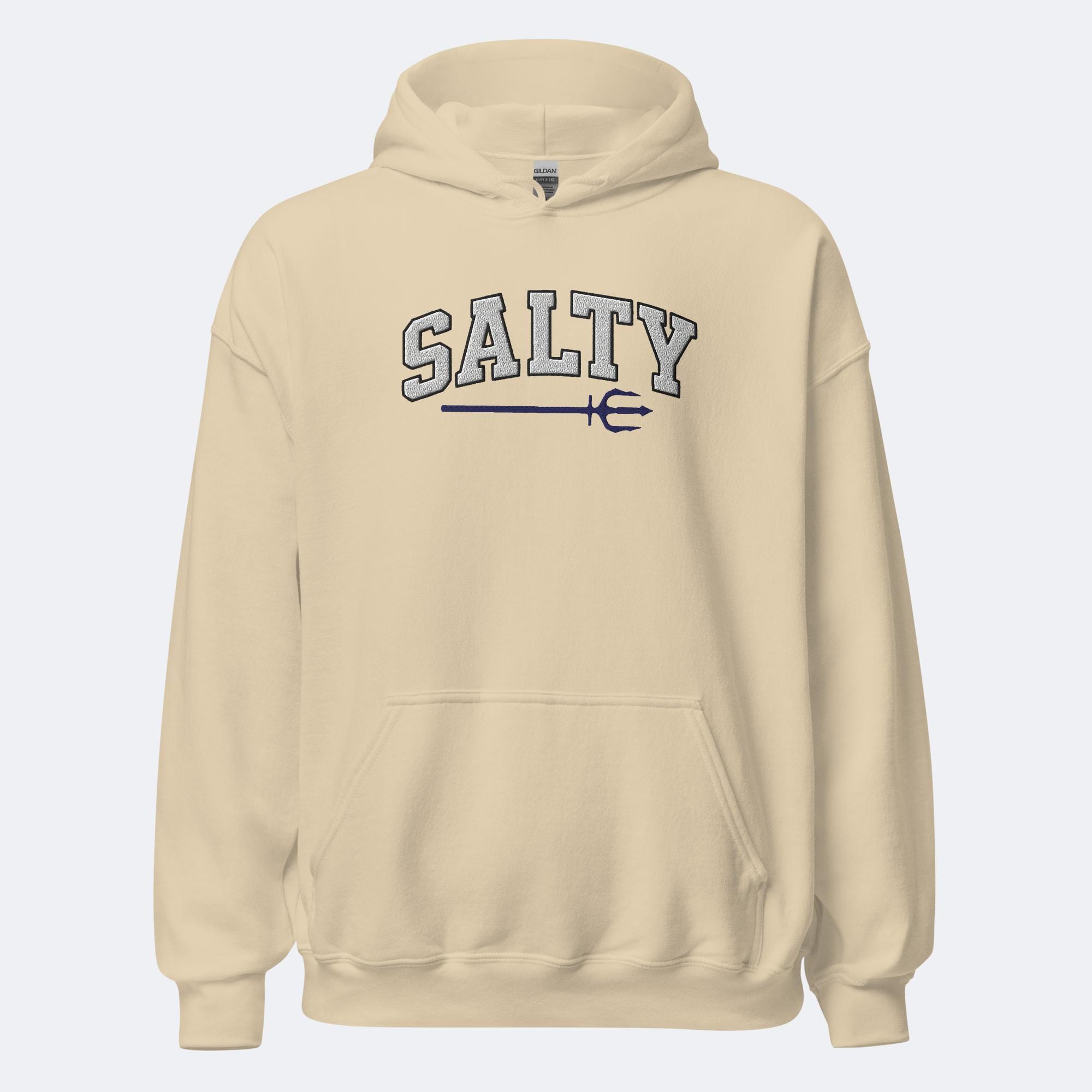 Salty Shore Apparel Trident Embroidered Hoodie Trident Embroidered Hoodie