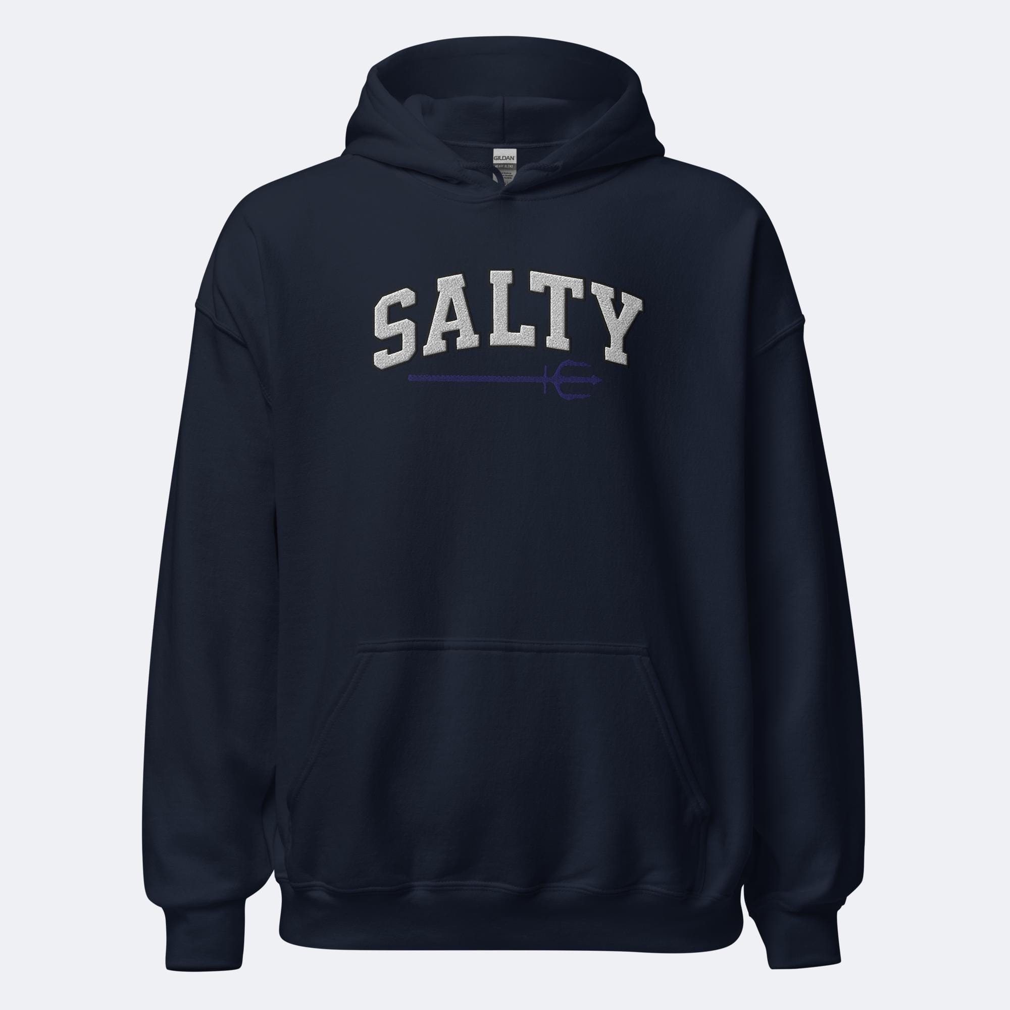Salty Shore Apparel Trident Embroidered Hoodie Trident Embroidered Hoodie