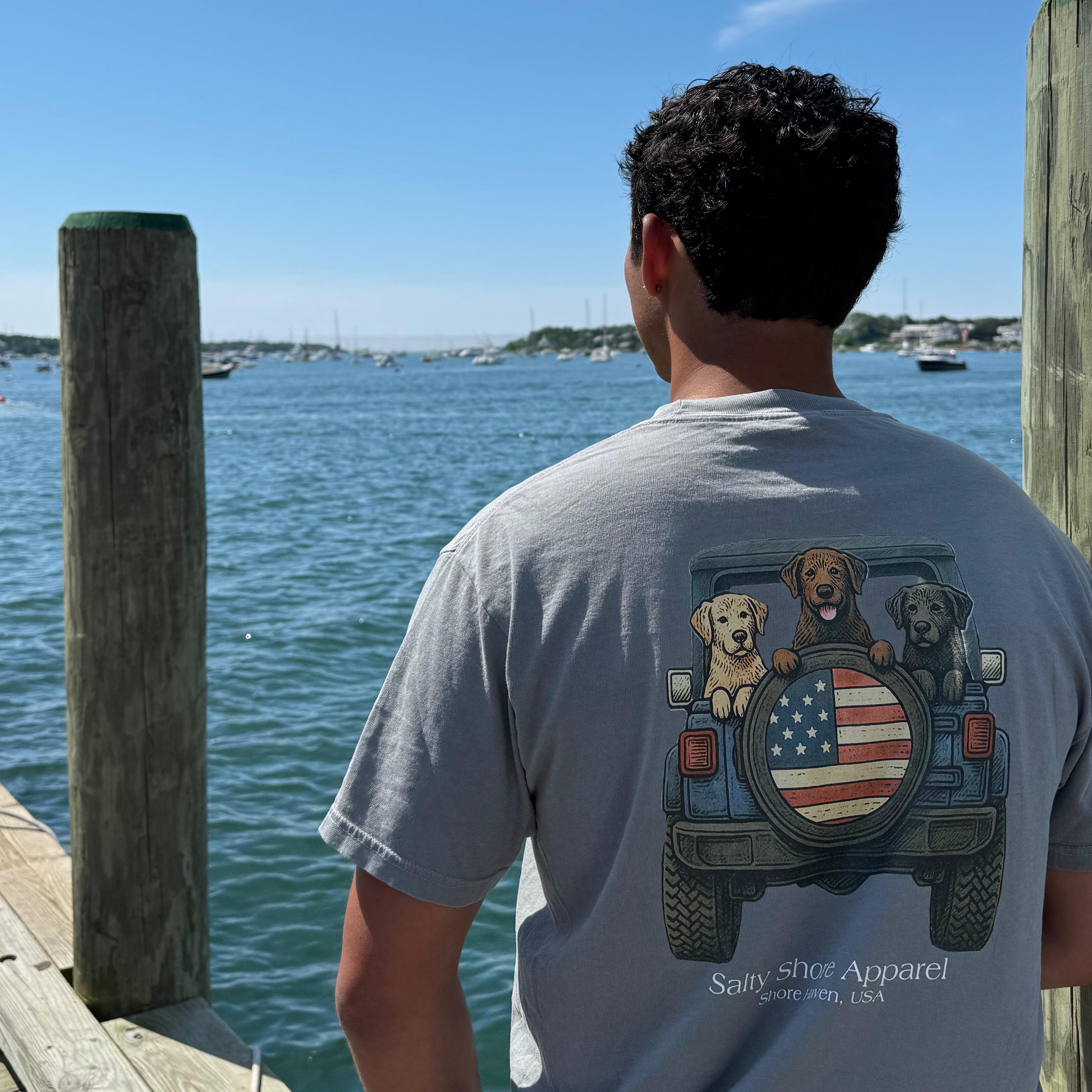 Salty Shore Apparel USA Dog Tee USA Dog Tee